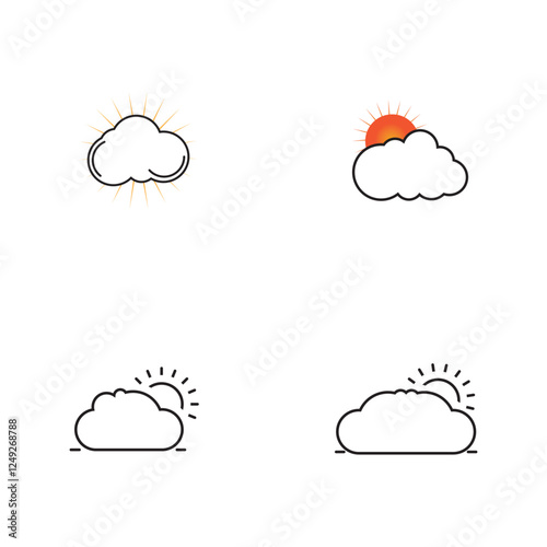 Cloud template vector