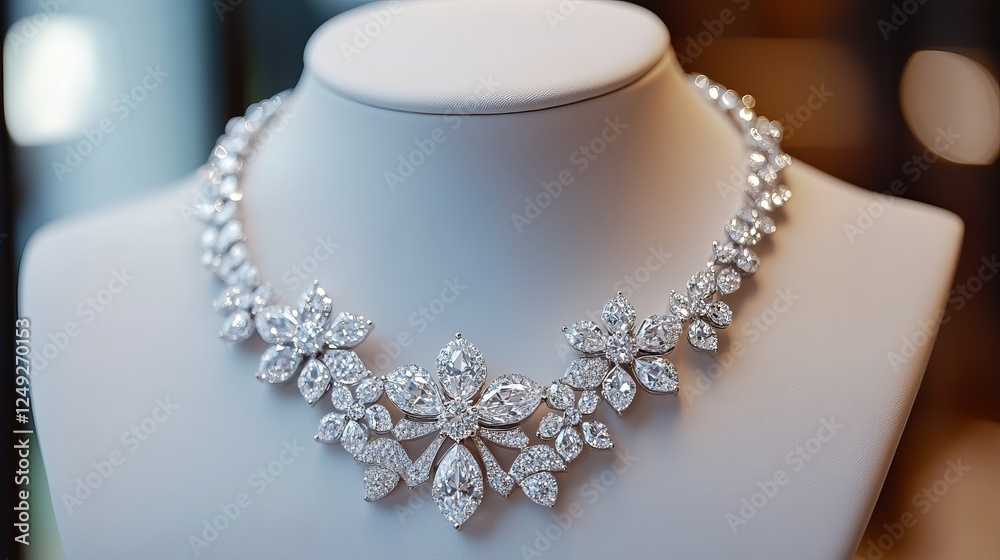 Elegant Necklace Adorned with Sparkling Diamonds Worn by Stylish Man Exuding Sophistication and Charm in a Fashionable Setting Highlighting Luxury and Class in Contemporary Style