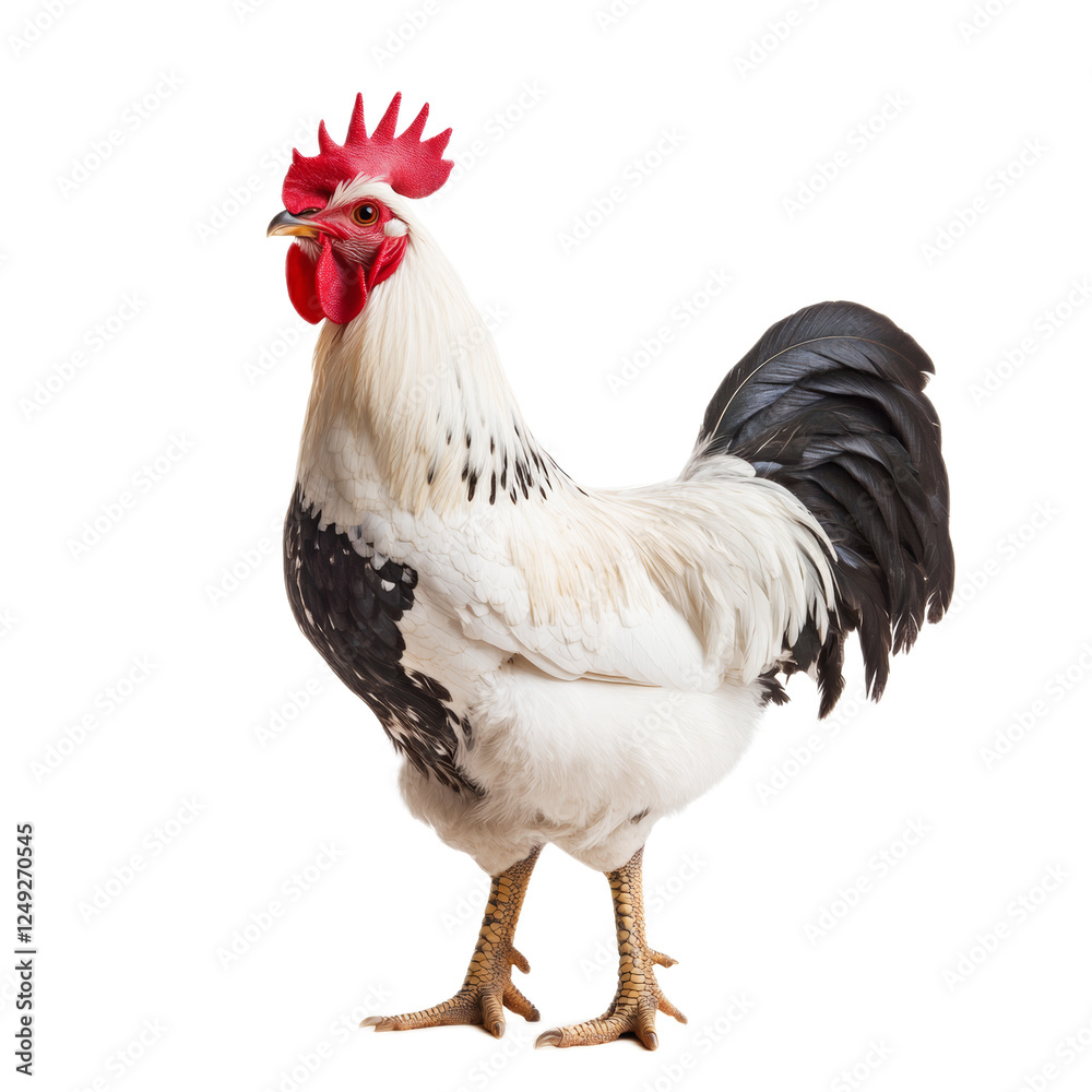 Fototapeta premium Rooster Isolated on White Background
