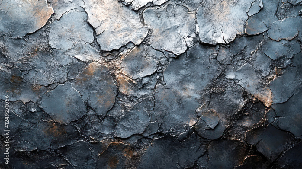 Cracked gray wall texture revealing a weathered surface with patches of orange, showcasing the passage of time and elements Cracked gray wall texture revealing a weathered surface with patches of orange, showcasing the passage of time and elements