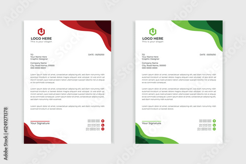 Modern corporate letterhead template design for your project, vector design.