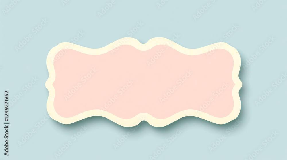 An elegant pastel ornamental label with a soft wavy border featuring light pink tones against a muted blue background creating a timeless design
An elegant pastel ornamental label with a soft wavy border featuring light pink tones against a muted blue background creating a timeless design