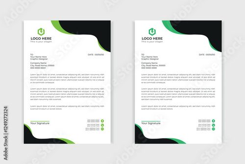 Modern corporate letterhead template design for your project, vector design.
