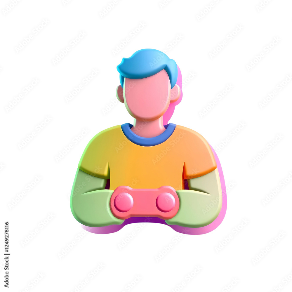 modern digital avatar with vibrant colors, social media influencer icon, trendy gradient character, high quality png isolated on transparent background modern digital avatar with vibrant colors, social media influencer icon, trendy gradient character, high quality png isolated on transparent background