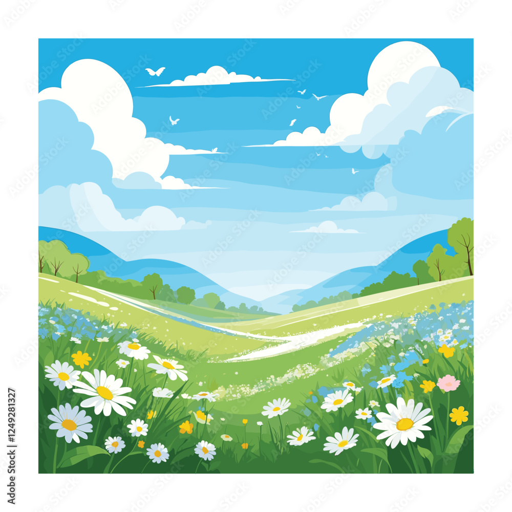 Fototapeta premium Concept of Spring background vector illustration