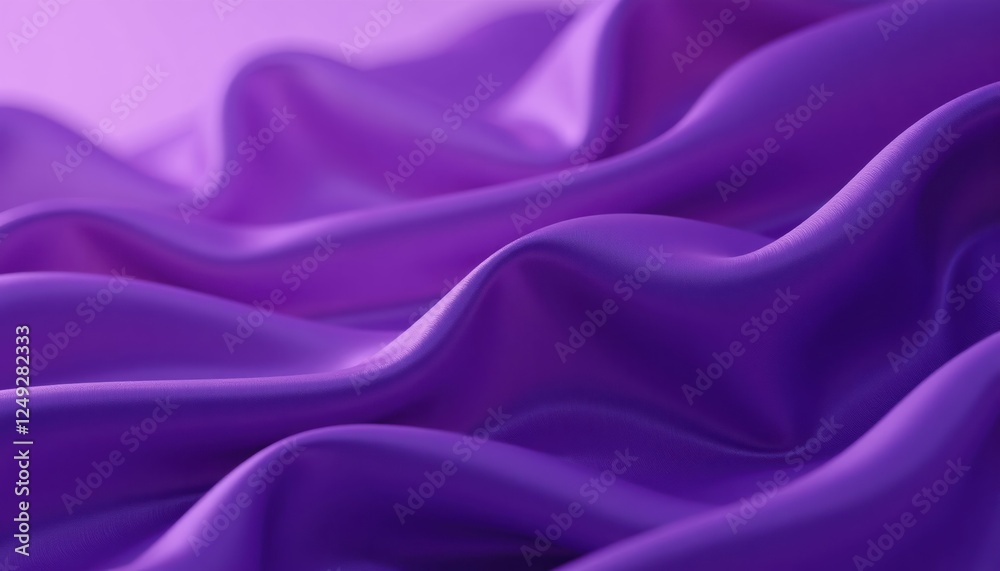 Obraz premium Purple silk fabric folds and waves texture, elegant abstract background.