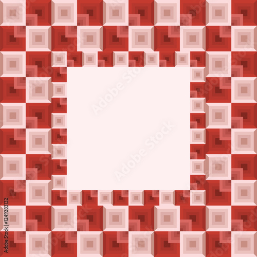red geometric pattern