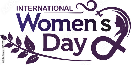 Internation woman's day logo design, Vector illustration ona white background.