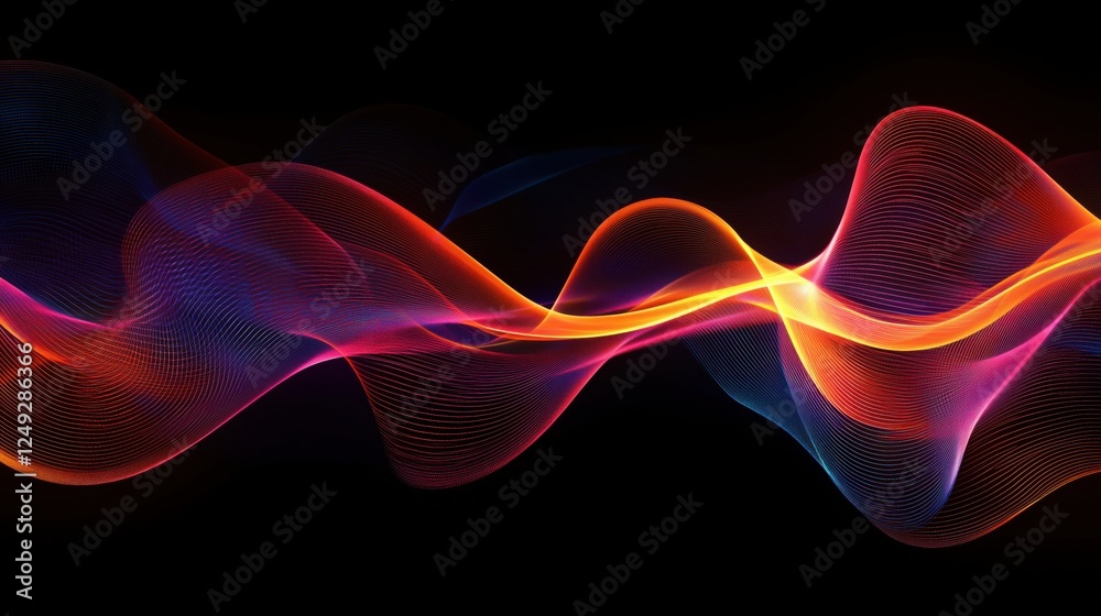 Fototapeta premium Luminous Cybernetic Light Grid with Futuristic Energy Flow