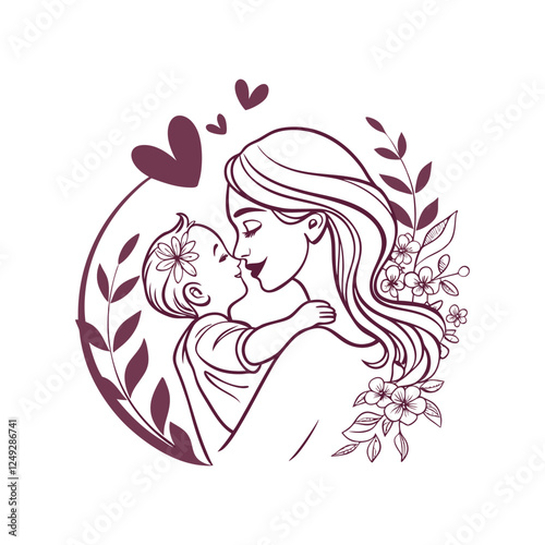 Mother’s Day Celebration Vector Art Background Design