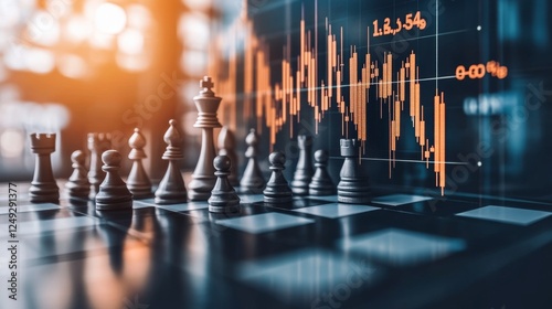 Wallpaper Mural Symbolic chessboard displaying love's strategy game table digital art intimate setting aesthetic perspective conceptual representation Torontodigital.ca