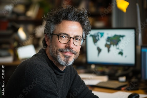 A professor publishing groundbreaking research in a prestigious academic journal