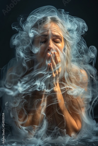 Businessman with smoke rising from his head, illustrating the struggle of overthinking decisions