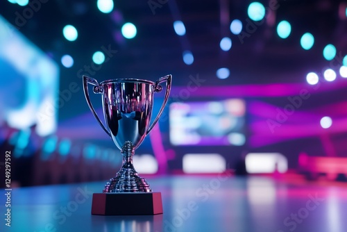 Award Trophy on Table at Conference