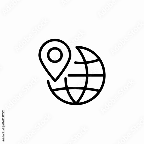 global location icon sign vector