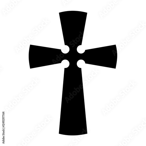 Cross icon symbol. Vector image