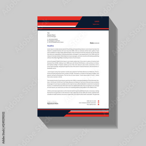 Creative and beautiful letterhead design