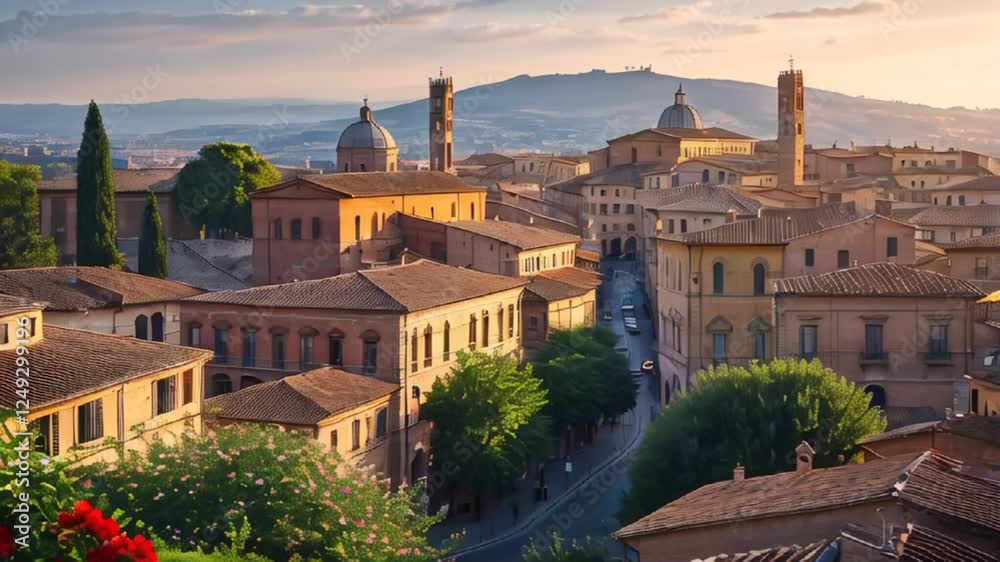 stunning beautiful city Perugia Italy sunny summer day stunning beautiful city Perugia Italy sunny summer day
