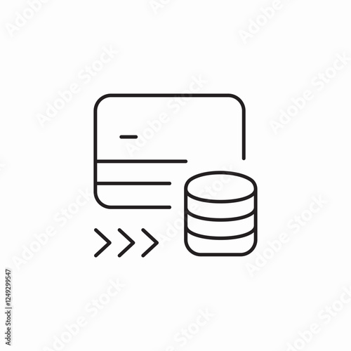 prepaid chard icon sign vector