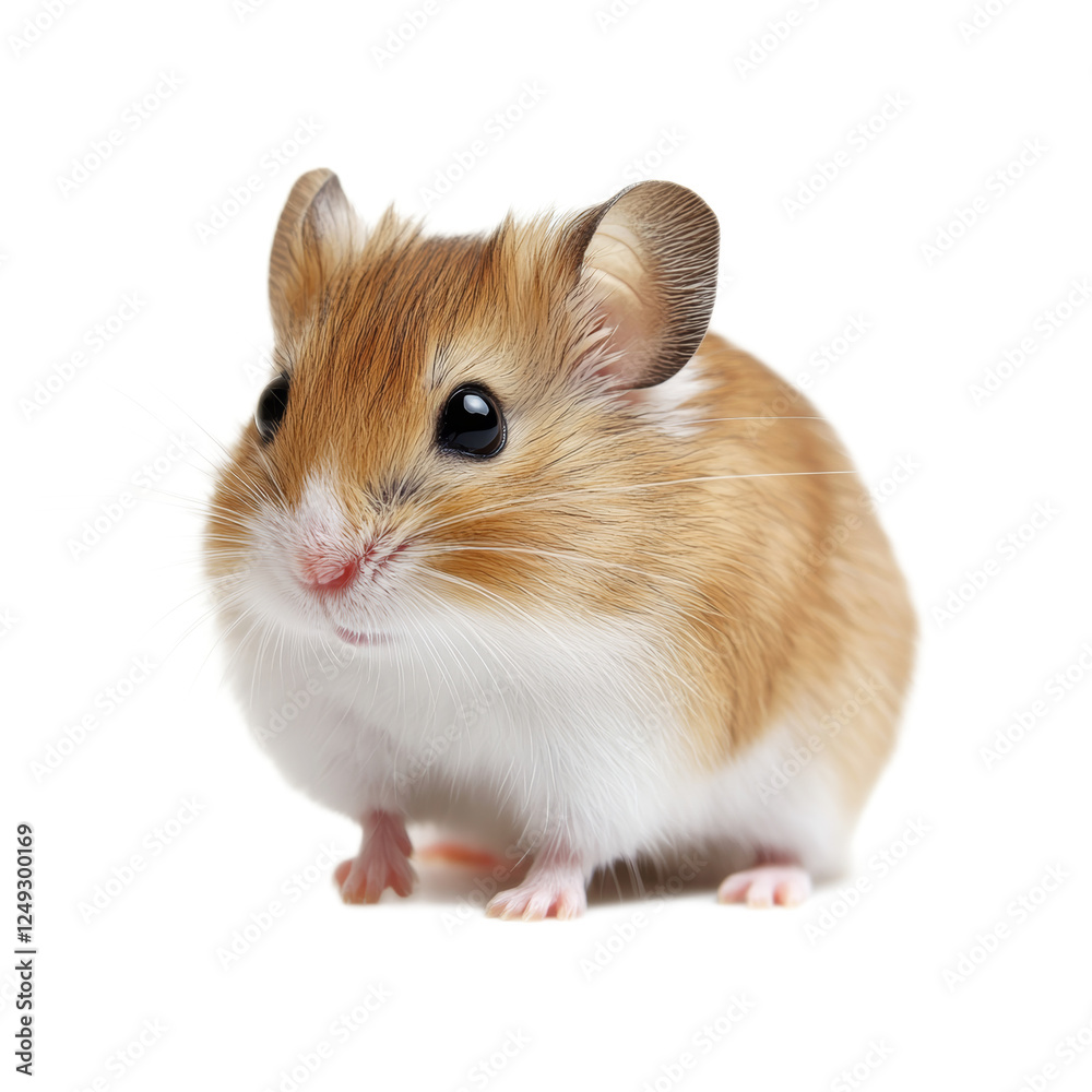 Adorable Brown Hamster on White Background Adorable Brown Hamster on White Background