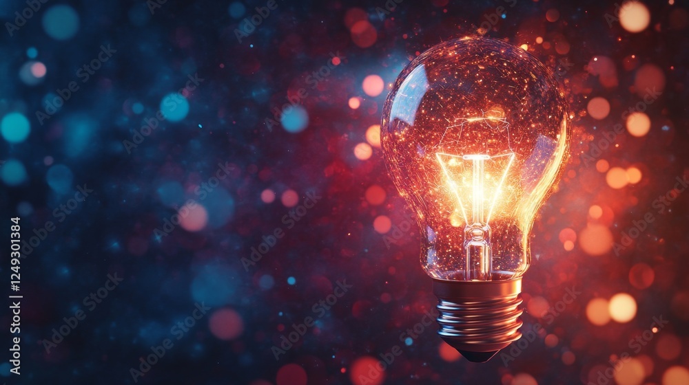 Illuminating concept abstract light bulb representation digital art contemporary space innovative perspective Illuminating concept abstract light bulb representation digital art contemporary space innovative perspective