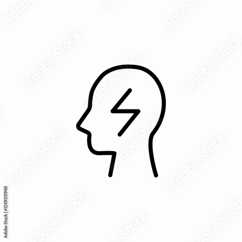 voltage mind icon sign vector