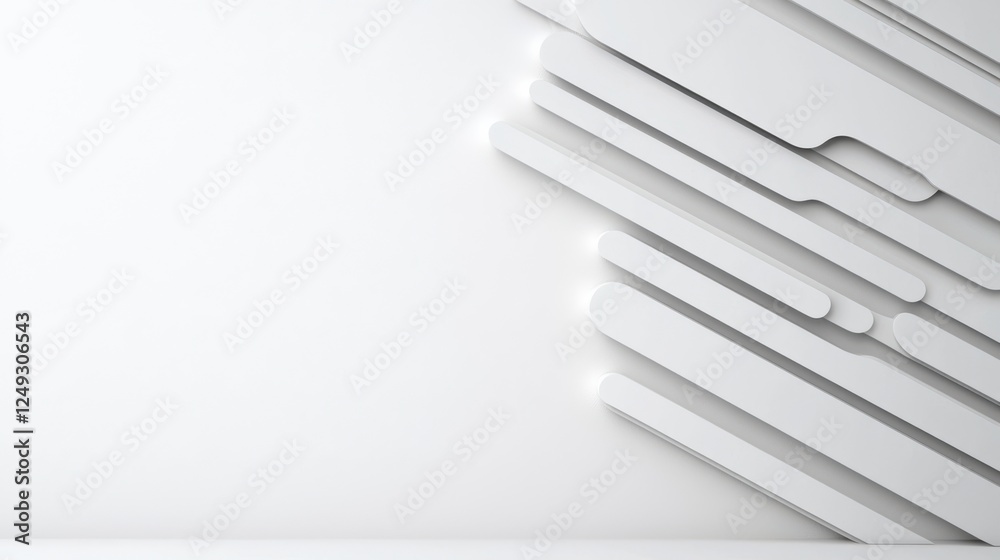 White Abstract Geometric Design with Clean Lines and Shapes White Abstract Geometric Design with Clean Lines and Shapes
