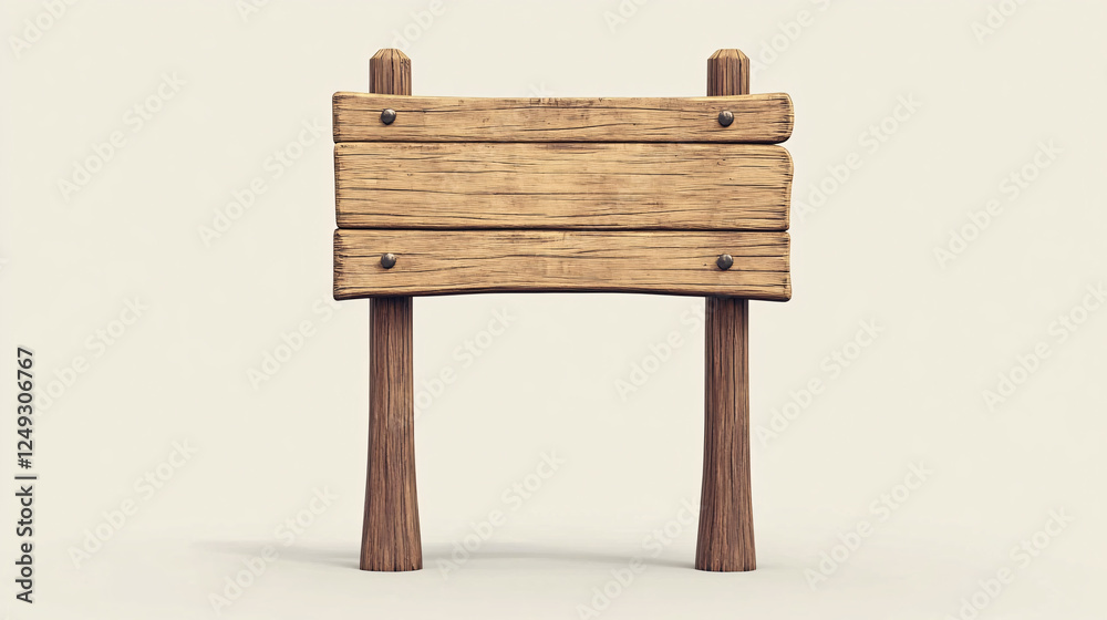 A handcrafted wooden signboard with a smooth natural finish and visible wood grain stands isolated on a plain white background
A handcrafted wooden signboard with a smooth natural finish and visible wood grain stands isolated on a plain white background