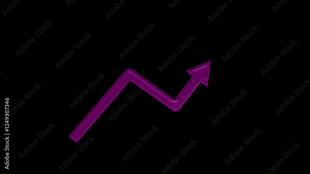 Animated arrow growth up and down icon on background. abstract business graph chart icon animation . Animated arrow growth up and down icon on background. abstract business graph chart icon animation .