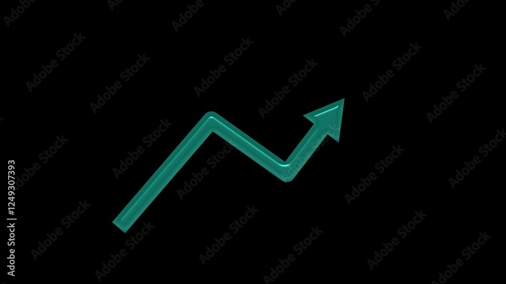 Animated arrow growth up and down icon on background. abstract business graph chart icon animation . Animated arrow growth up and down icon on background. abstract business graph chart icon animation .