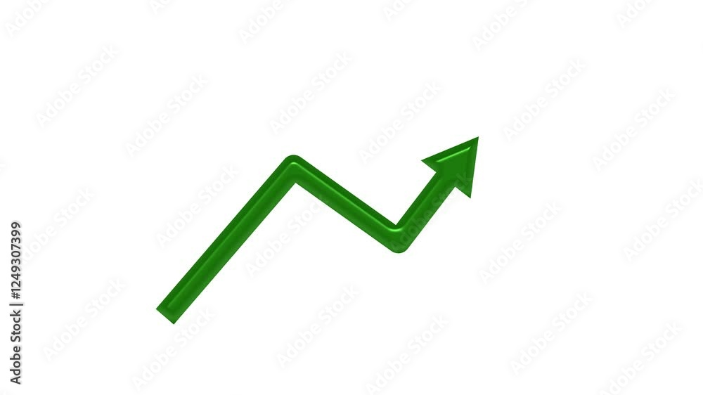 Animated arrow growth up and down icon on background. abstract business graph chart icon animation . Animated arrow growth up and down icon on background. abstract business graph chart icon animation .