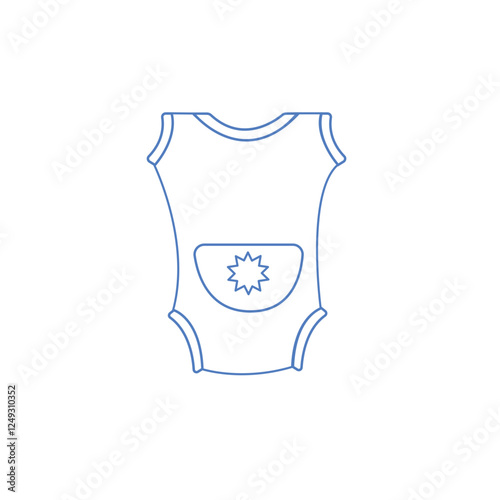 outline cute icon baby shower illustration	
