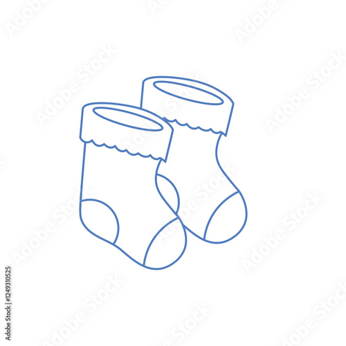 outline cute icon baby shower illustration	
