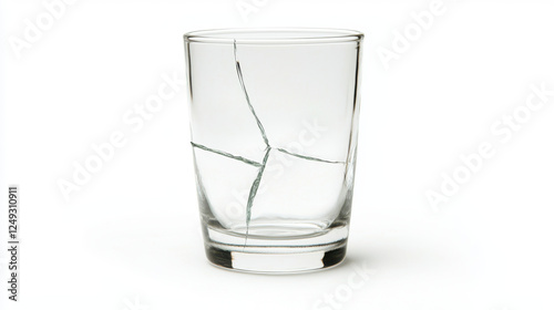 World Water Day clean crisis. Cracked glass of water symbolizing fragility and vulnerability