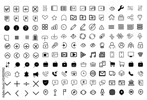 Interface icon with line and solid style. Vector Illustration