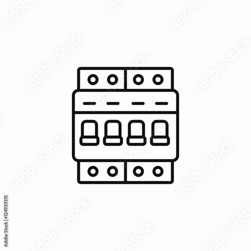 electric transfer switch icon sign vector