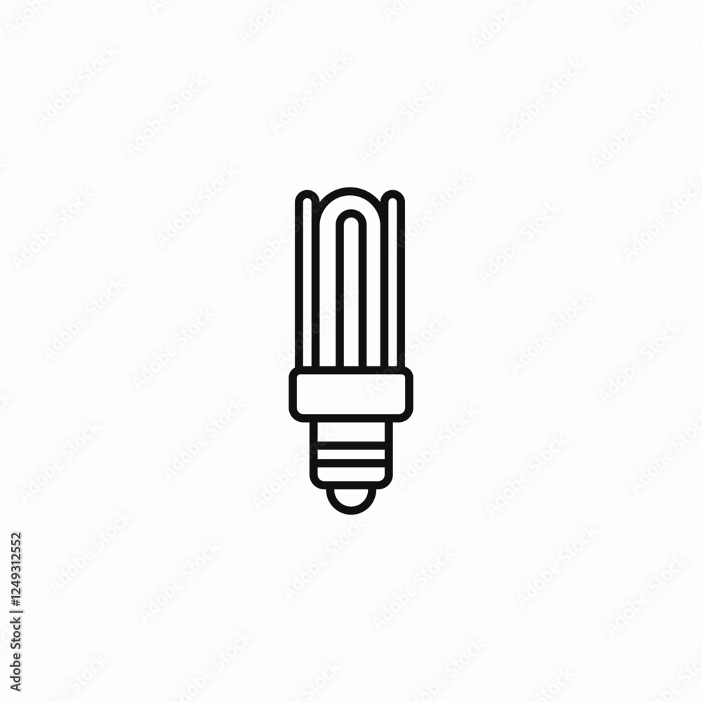 fluorescent light icon sign vector