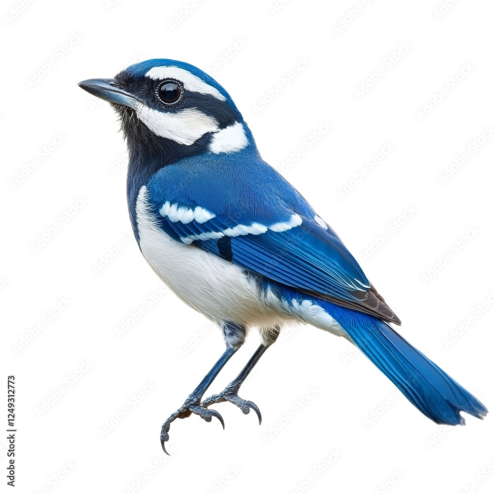 Blue Jay Bird Isolated on White Background. Blue Jay Bird Isolated on White Background.