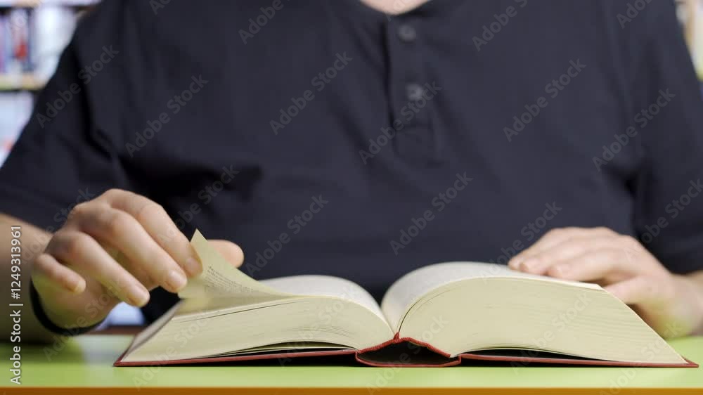 Unidentifiable woman flipping thru pages of a book. Unidentifiable woman flipping thru pages of a book.