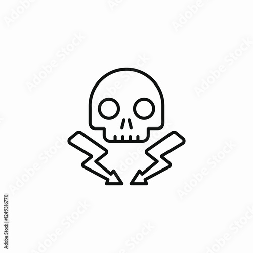 voltage danger icon sign vector