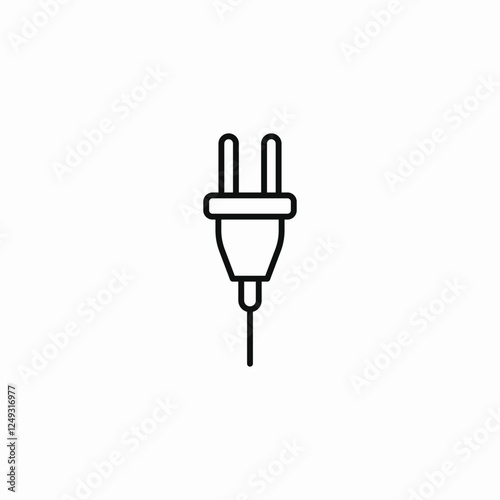 wire plug icon sign vector
