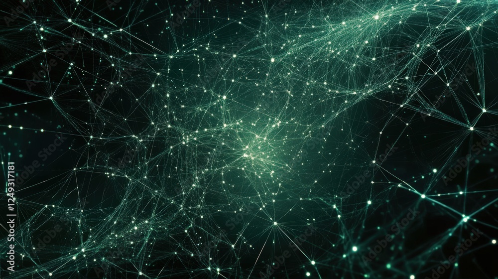 A green, star-filled background with a black foreground A green, star-filled background with a black foreground