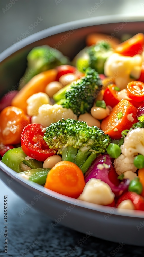 Vegetable stir fry with cauliflower, peppers and broccoli Vegetable stir fry with cauliflower, peppers and broccoli