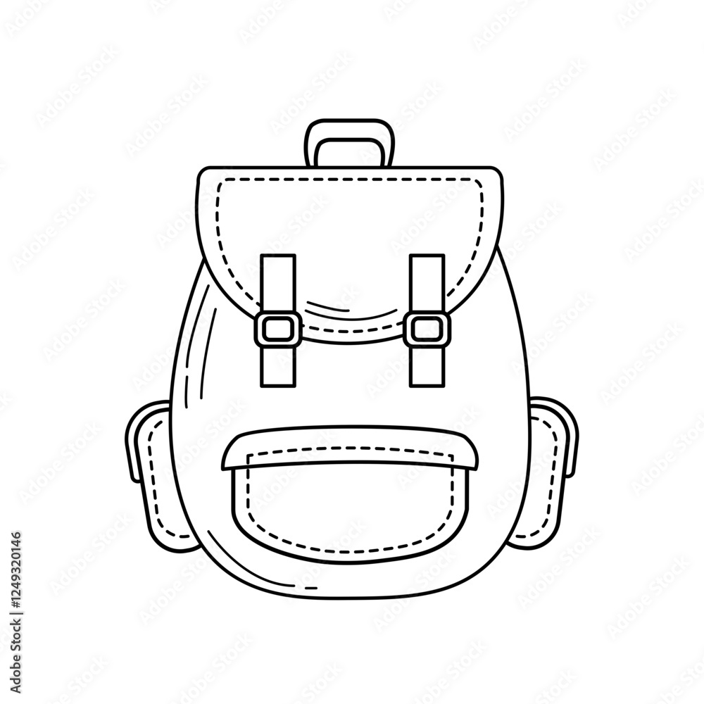 outline icon camping travel Illustration outline icon camping travel Illustration