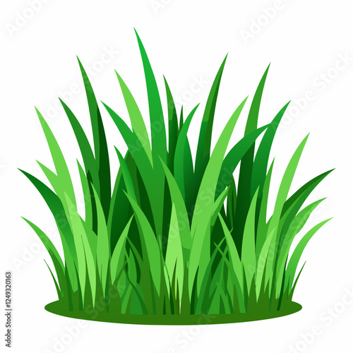 Green grass in a bright green field