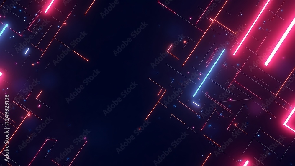 Fototapeta premium Abstract futuristic gaming background. Generative Ai. 