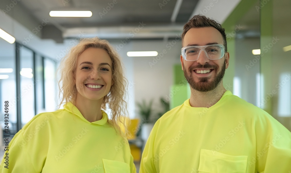 Business colleagues smiling in modern office. Use Stock photo Business colleagues smiling in modern office. Use Stock photo