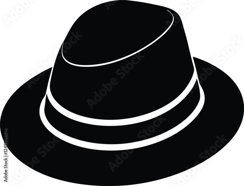 hat silhouette on white background