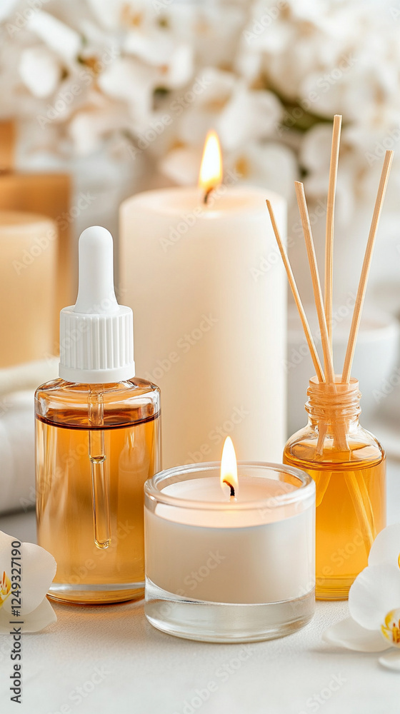 Romantic Self-Care and Spa Composition Romantic Self-Care and Spa Composition