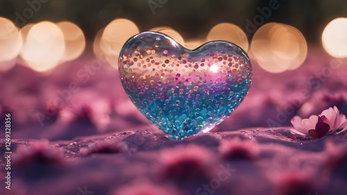 Heart shape for Love concept, Valentine's Day concepts. love symbol, concept for Valentine's Day, wedding etc. Heart elements for love concept design. AI generated image